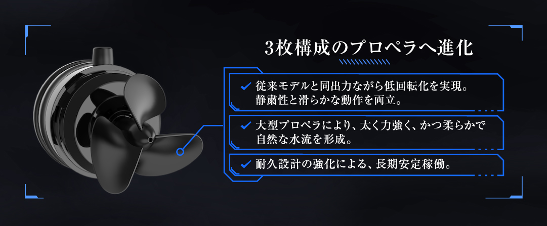 3枚構成のプロペラへ刷新
